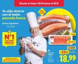 Lidl Lomos de salmón oferta