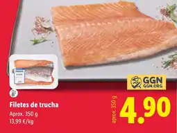 Lidl Filetes de trucha oferta
