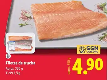 Lidl Filetes de trucha oferta