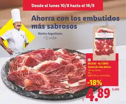 Lidl DELUXE - AL CORTE Jamón de cebo ibérico oferta