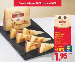 Lidl DELUXE Cuña de queso añejo Pedro oferta