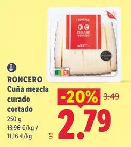 Lidl RONCERO Cuña mezcla curado cortado oferta