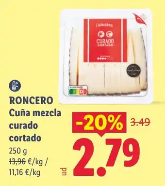 Lidl RONCERO Cuña mezcla curado cortado oferta