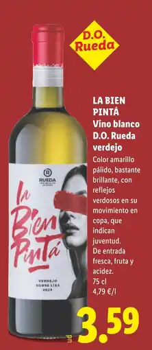 Lidl LA BIEN PINTÁ Vino blanco D.O. Rueda oferta