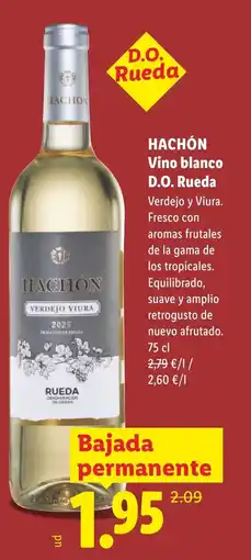 Lidl HACHÓN Vino blanco D.O. Rueda oferta
