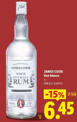 Lidl JAMES COOK Ron blanco oferta