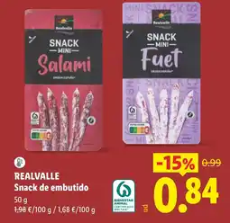 Lidl REALVALLE Snack de embutido oferta