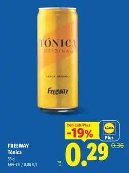 Lidl FREEWAY Tónica oferta