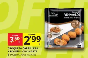 Croqueta carrillera y boletus cocinarte
