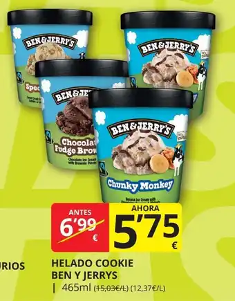 BEN Y JERRYS Helado cookie