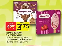 Supermercados MAS HÄAGEN-DAZS Helado bombón chocomacadam o strawberry oferta