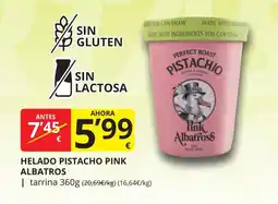 Supermercados MAS PINK ALBATROS Helado pistacho oferta