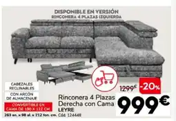 Conforama LEYRE Rinconera 4 Plazas Derecha con Cama oferta