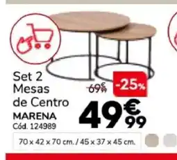 Conforama MARENA Set 2 Mesas de Centro oferta