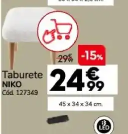 Conforama NIKO Taburete oferta