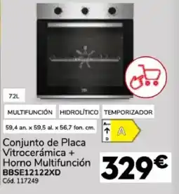Conforama Conjunto de Placa Vitrocerámica + Horno Multifunción BBSE12122XD oferta