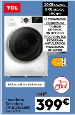 Conforama TCL Lavadora/ Secadora CP1012WA0ES oferta