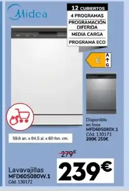 Conforama MIDEA Lavavajillas MFD60S080W.1 oferta