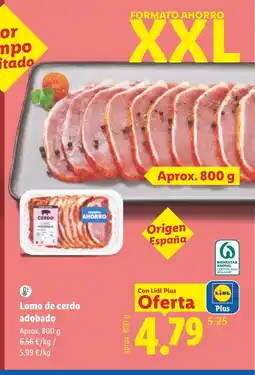 Lidl Lomo de cerdo adobado oferta