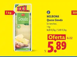 Lidl MILBONA Queso Gouda oferta
