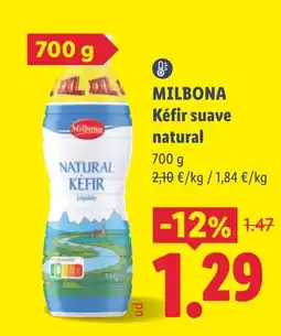 Lidl MILBONA Kéfir suave natural oferta