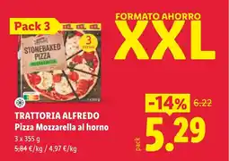 Lidl TRATTORIA ALFREDO Pizza Mozzarella al horno oferta