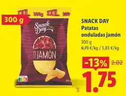 Lidl SNACK DAY Patatas onduladas jamón oferta