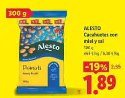 Lidl ALESTO Cacahuetes con miel y sal oferta