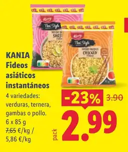Lidl KANIA Fideos asiáticos instantáneos oferta