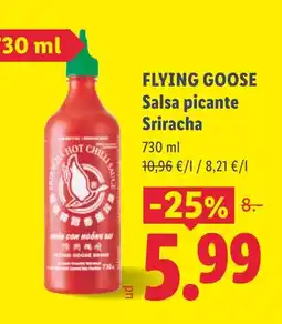 Lidl FLYING GOOSE Salsa picante Sriracha oferta