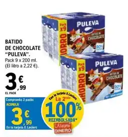 E.Leclerc PULEVA Batido de chocolate oferta