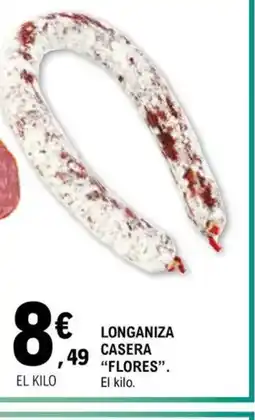 E.Leclerc FLORES Longaniza casera oferta
