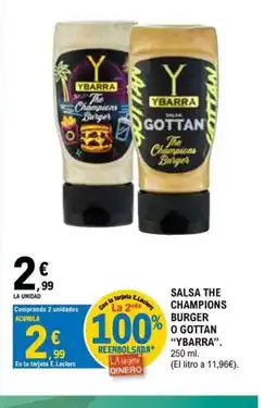 E.Leclerc YBARRA Salsa the champions burger o gottan oferta