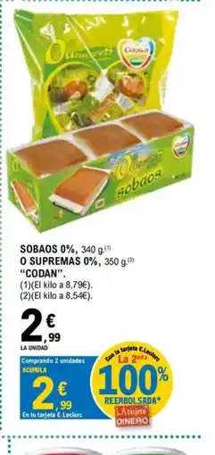 E.Leclerc CODAN Sobaos 0%, o supremas 0% oferta