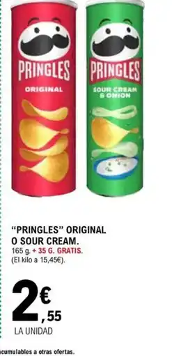 E.Leclerc PRINGLES Original o sour cream oferta