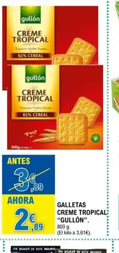 E.Leclerc GULLÓN Galletas creme tropical oferta