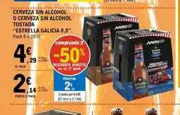 E.Leclerc ESTRELLA GALICIA 0.0 Cerveza sin alcohol o cerveza sin alcohol tostada oferta
