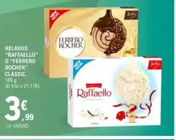 E.Leclerc Helados raffaello o ferrero rocher classic oferta