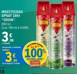 E.Leclerc ORION Insecticidas spray 2en1 oferta