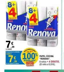 E.Leclerc RENOVA Papel cocina oferta
