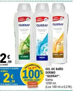 E.Leclerc QUERAY Gel de baño % dermo oferta