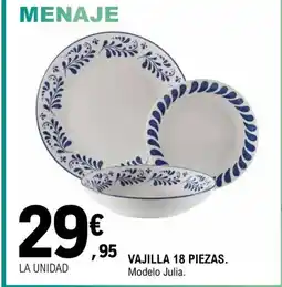 E.Leclerc Vajilla 18 piezas oferta