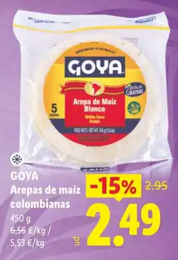 Lidl GOYA Arepas de maíz oferta
