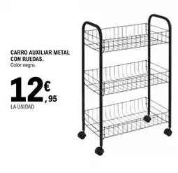E.Leclerc Carro auxiliar metal con ruedas oferta