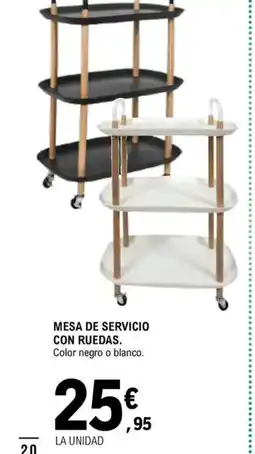 E.Leclerc Mesa de servicio con ruedas oferta