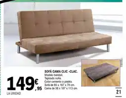 E.Leclerc Sofá cama clic-clac. oferta
