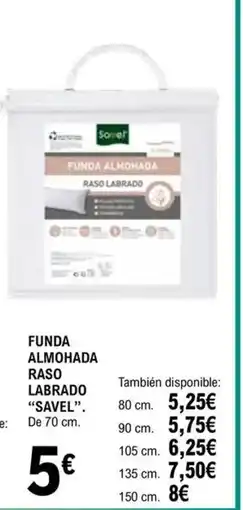 E.Leclerc SAVEL Funda almohada raso labrado oferta