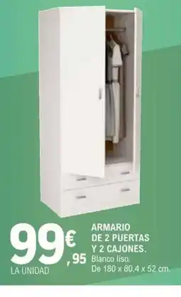 E.Leclerc Armario de 2 puertas y 2 cajones oferta