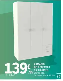 E.Leclerc Armario de 3 puertas y 2 cajones. oferta