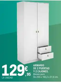 E.Leclerc Armario de 2 puertas y 2 cajones oferta